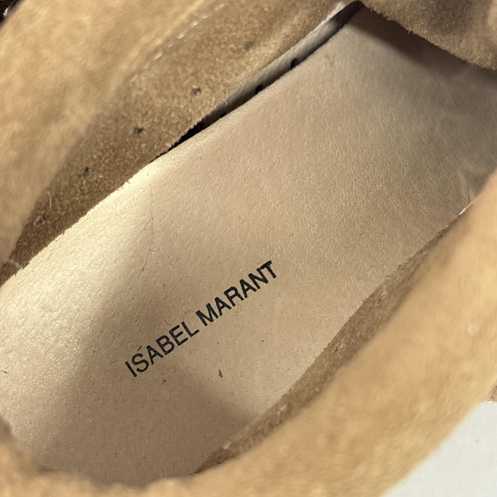 Isabel Marant Shoes Womens Size 8 38 Brown Bobby Suede Hidden Wedge Sneakers - Picture 7 of 11